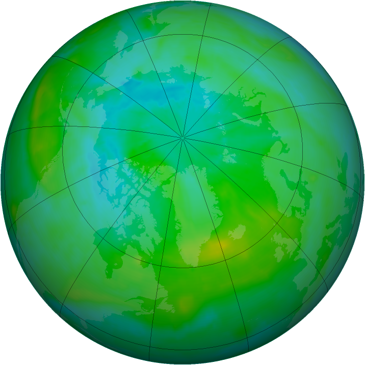 Arctic ozone map for 18 August 2013